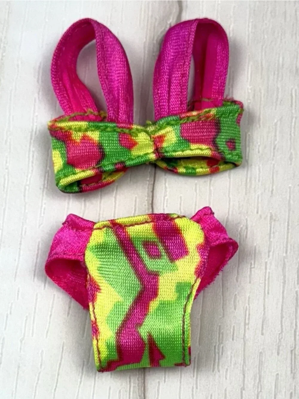 VTG 1990 MATTEL Hawaiian Fun Barbie Neon Replacement Bikini SWIM SUIT 5940 EUC